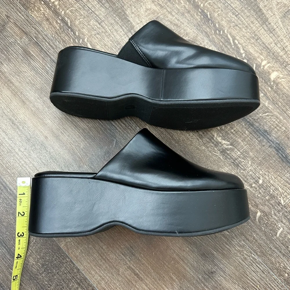 a new day Black Platform Mules Clogs - Picture 3 of 5